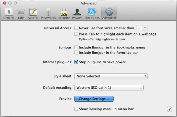 Safari 代理设置3