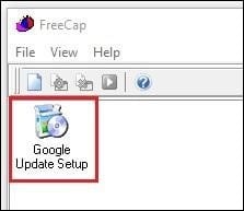 FreeCap 中的 Google 更新设置