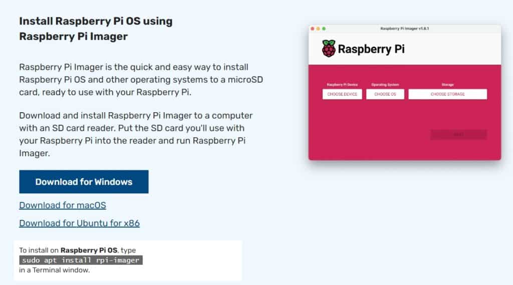 Download the latest Raspberry Pi OS