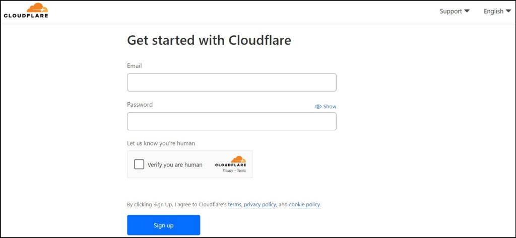 Create a Cloudflare Account